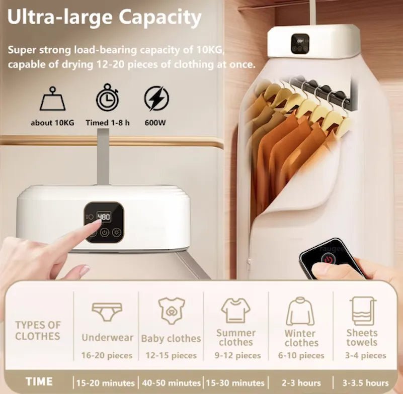 Portable Clothes Dryer with UV LED – Premium