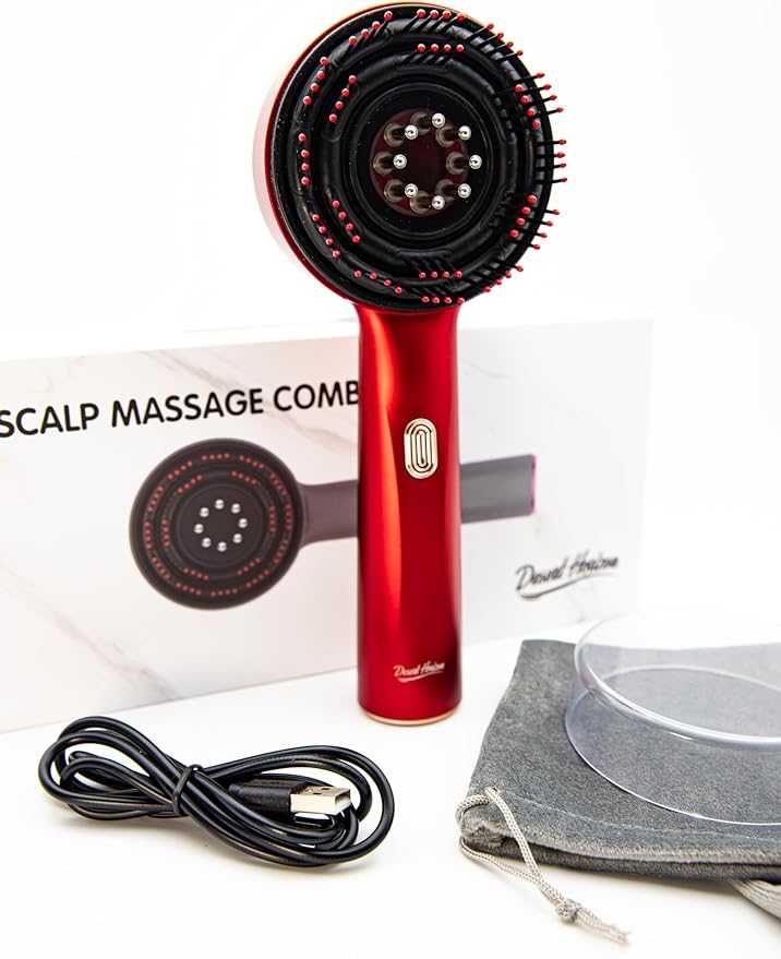 Electric Scalp Massage Brush with Oil Applicator